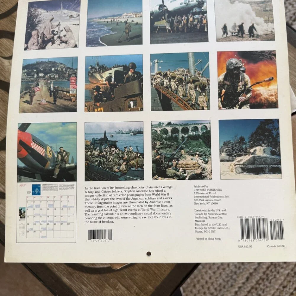 2001 World War II Calendar Military History Photos (123)